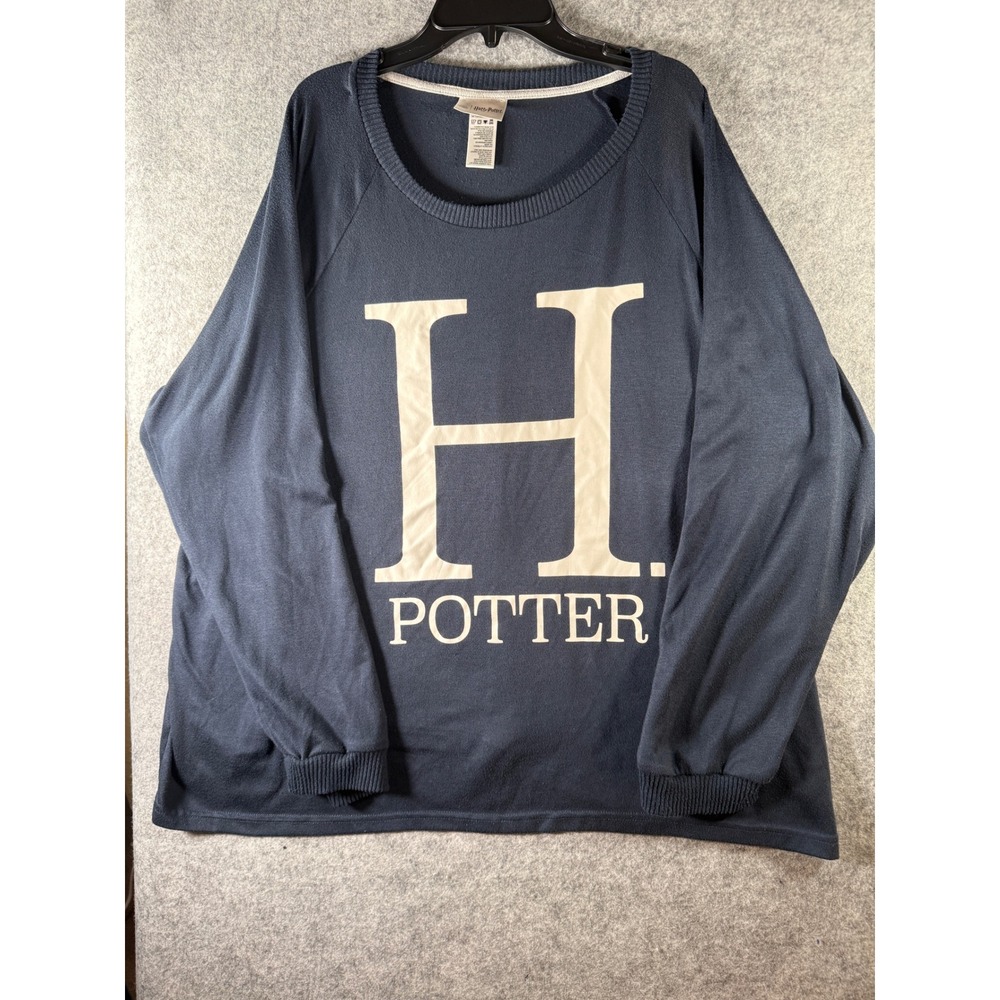 Harry‎ Potter Wizarding World Navy Blue Graphic Sweatshirt Pullover Mens XL